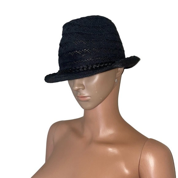 Jane & Berry fedora hat for women black breathable summer vacation OSFM - Picture 1 of 7
